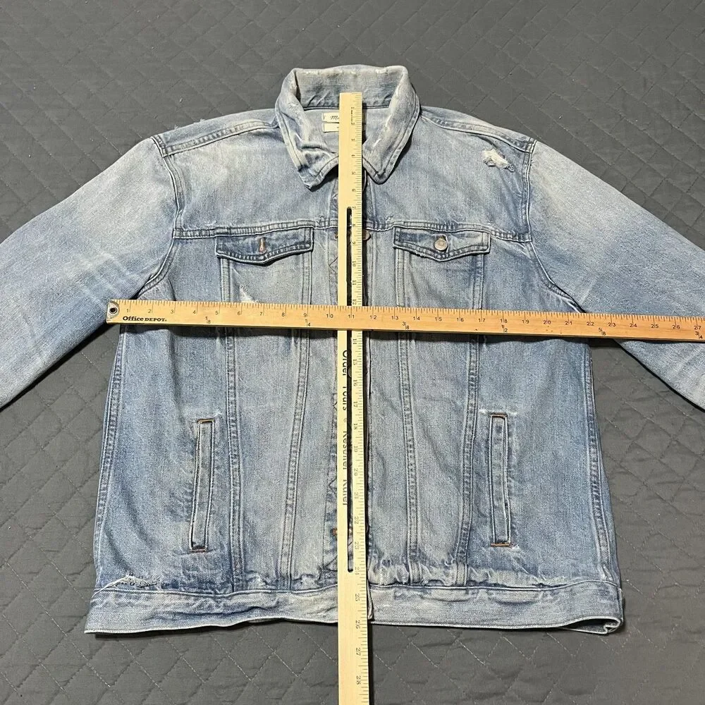 Madewell Oversized Denim Jean Jacket Medium Light Wash Minimalist Streetwear - Picture 2 of 13